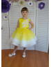 Yellow Flower Girl Dress Toddler Birthday Dress